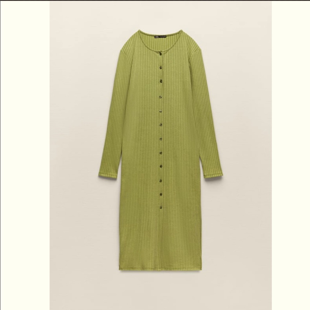 Zara ribbed midi dress